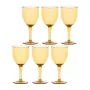 ROSE&TULIPANI FIABA set de 6 copas de vino de acrílico 400 ml, ámbar