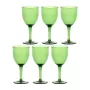 ROSE&TULIPANI FIABA set de 6 copas de vino de acrílico 400 ml, verde