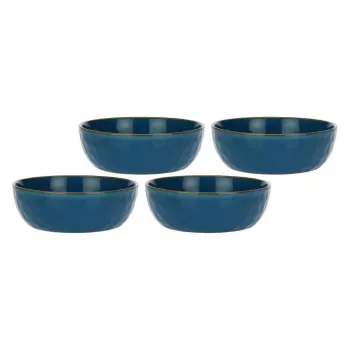 ROSE&TULIPANI Set de 4 ensaladeras Concerto Blu Avio - azul marino, 20 cm