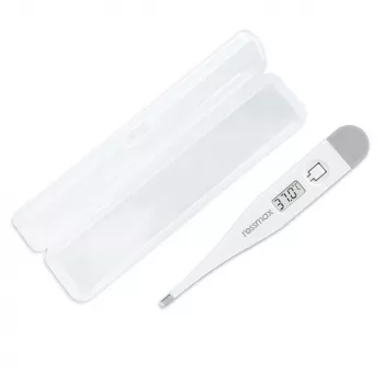 Rossmax TG 100 Termómetro digital con alarma de fiebre, oral, rectal, axilar, sonda impermeable, pantalla LCD, memoria recuperable, conmutable entre Celsius y Fahrenheit