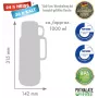 ROTPUNKT Cafetera isotérmica de vidrio al vacío 1,0 l Shiny Fox Red
