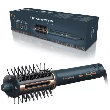 Rowenta Air Brush 3D UB9720E0 Cepillo de aire caliente, Azul oscuro/Cobre