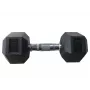 Mancuerna hexagonal engomada YLDB35 9 kg – antirrodadura, protege el suelo, mango moleteado cromado