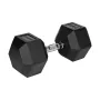 Mancuerna hexagonal de hierro fundido recubierta de goma 30 kg REBEL ACTIVE