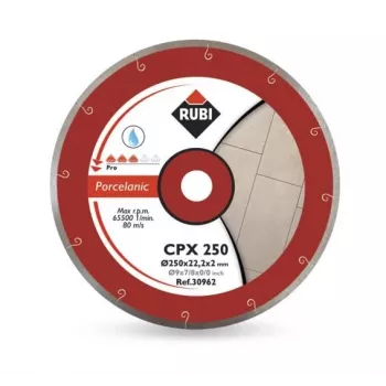 RUBI CPX disco de diamante 250 x 25,4 mm PRO para gres porcelánico