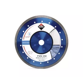 RUBI TVH 250 SUPERPRO disco de diamante 250 mm borde continuo corte húmedo para porcelana, cerámica, granito