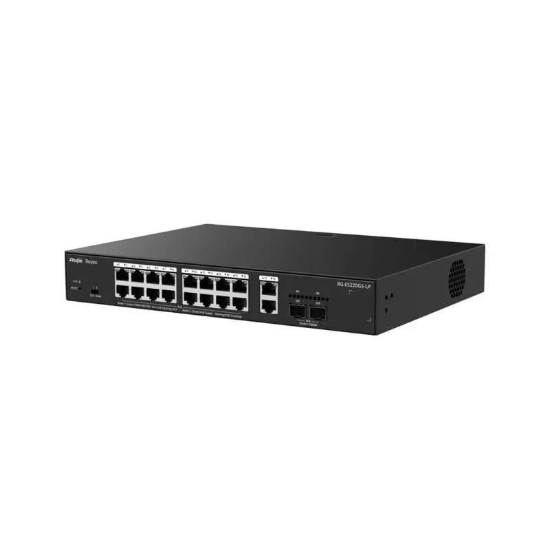 RUIJIE RG-ES220GS-LP Switch gestionado Smart Gigabit PoE+ 18 puertos con 2 puertos SFP