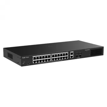 RUIJIE RG-ES228GS-LP Switch Gigabit PoE+ de 24 puertos con 2x Uplink y 2x SFP