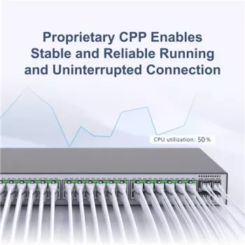 Switch gestionado L2+ Gigabit PoE+ RUIJIE RG-S2915-48GT4MS-L con 48 puertos y 4 SFP, 370W, montaje en rack 1U