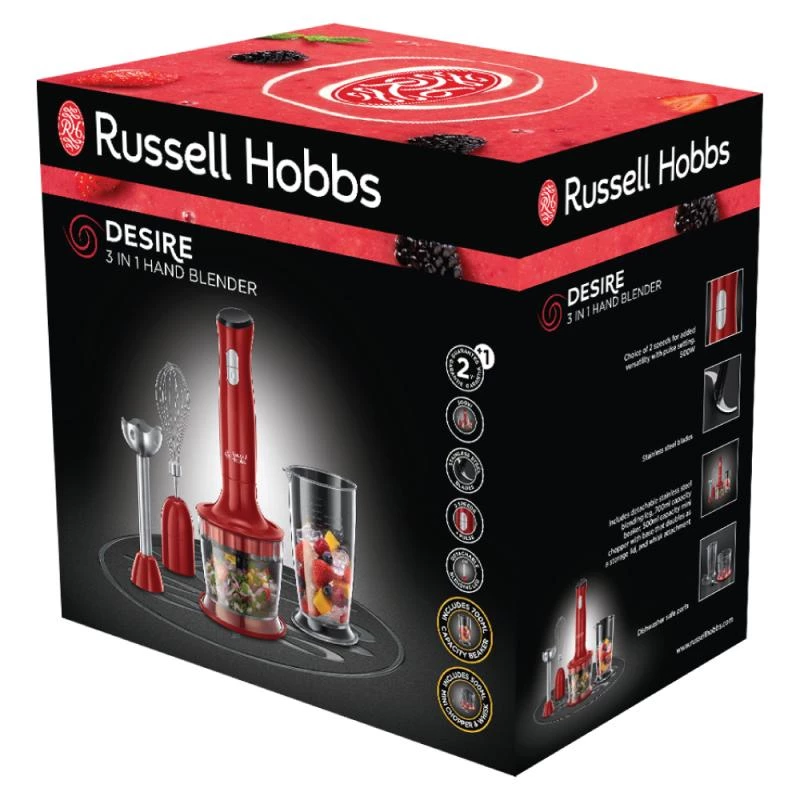 Russell Hobbs Desire Batidora de mano 3 en 1 Rojo 24700-56