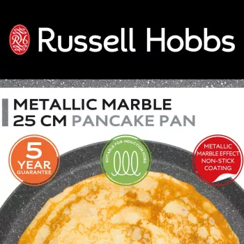 Russell Hobbs RH028521EU7 Metallic Marble sartén para tortitas de 25 cm