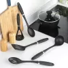 Russell Hobbs RH03026EU7 set de 5 utensilios de cocina con soporte giratorio, negro y plata
