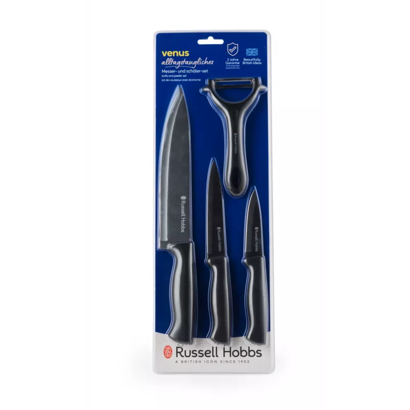 Russell Hobbs RH031521 Venus set de 4 piezas de cuchillos y pelador