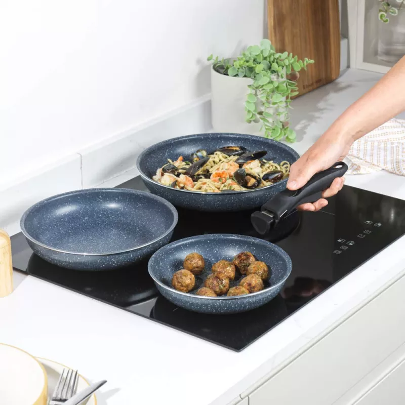Russell Hobbs RH03293EU7 Nightfall Stone set de 4 sartenes Smart Clip