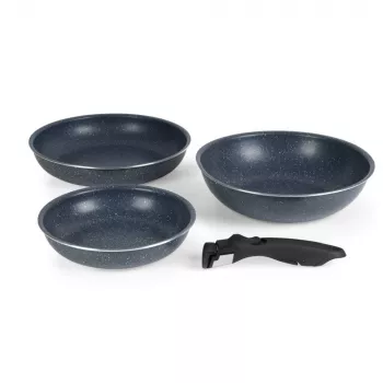 Russell Hobbs RH03296 Nightfall Stone set de 4 sartenes Smart Clip