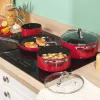 Russell Hobbs RH03821 set de 4 ollas Riviera, rojo