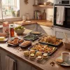 Russell Hobbs RH03903 set de 7 piezas de repostería apilables, acero al carbono, antiadherente, gris carbón