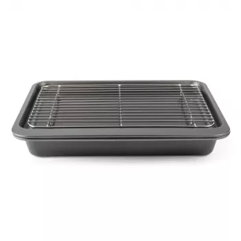 Russell Hobbs RH03903 set de 7 piezas de repostería apilables, acero al carbono, antiadherente, gris carbón