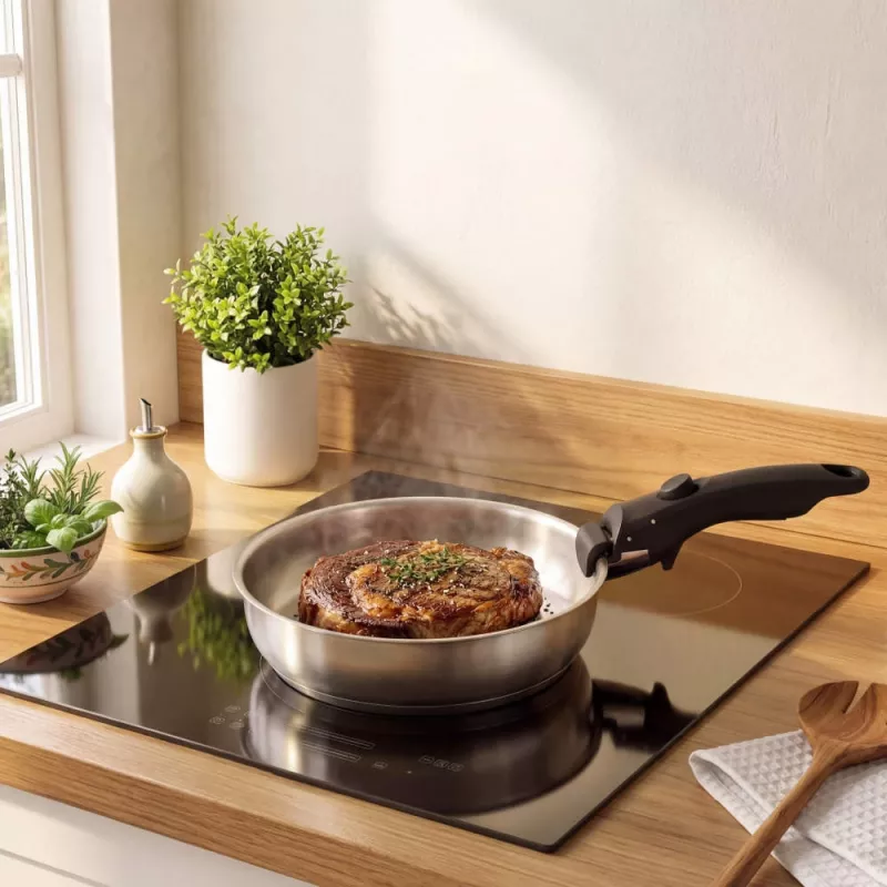 Russell Hobbs RH04033 set de 4 sartenes Smart Clip de acero inoxidable