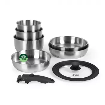 Russell Hobbs RH04041 set de 8 piezas de menaje Smart Clip de acero inoxidable
