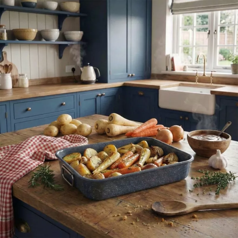 Russell Hobbs RH04097 Nightfall Stone fuente de asar y rejilla