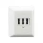 RUTENBECK TAE 3x6 NFN Toma de teléfono de superficie, blanco puro