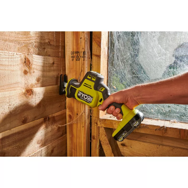 RYOBI ONE+ Sierra de sable sin escobillas RRS18CBL-0, 18V (verde/negro, herramienta sin batería)