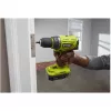 RYOBI ONE+ Atornillador-taladro a batería R18DD7-220S, 18V (verde/negro, 2x batería Li-Ion 2,0Ah, bolsa de herramientas)
