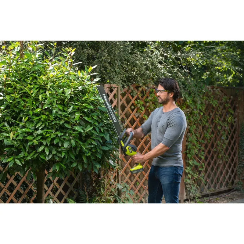 RYOBI ONE+ cortasetos a batería RY18HT50A-125, 18 V (verde/negro, batería de Li-Ion 2,5 Ah)