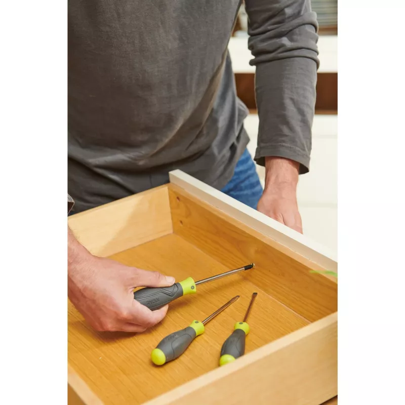 RYOBI RSD1PH2S set de 3 destornilladores (verde/gris, PH2, SL5.5, SL4)