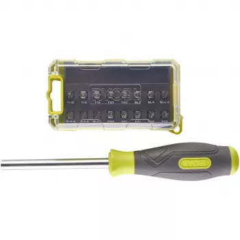 RYOBI destornillador RSD17PCS, con set de 17 puntas (verde/gris)