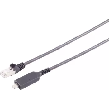 S-IMPULS cable adaptador USB-C a Gigabit Ethernet LAN, 10 m, negro, RJ45, PVC, USB 3.2 Gen 1 13-51075