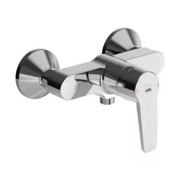 Grifería de ducha monomando Saga 3963Y – mezclador de latón cromado de pared con EcoFlow