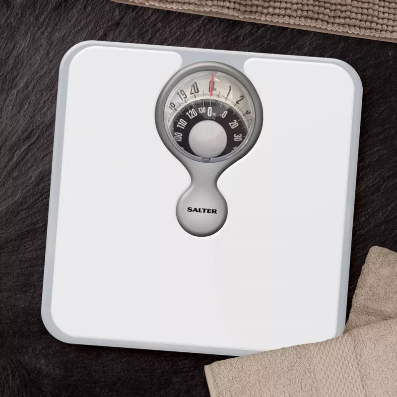 Salter 484 WFEU12 Báscula de baño con lupa, báscula mecánica compacta