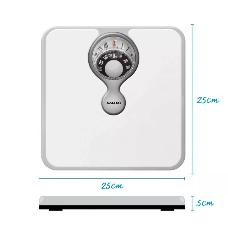 Salter 484 WFEU12 Báscula de baño con lupa, báscula mecánica compacta