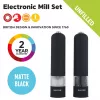 Salter 7524 BKXRUP3 Soft-Touch set de molinillos eléctricos, negro mate