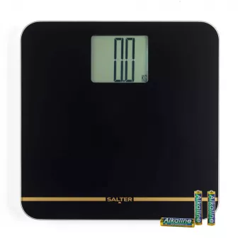 Salter 9075 BGFEU12 báscula de baño Max, negra/dorada
