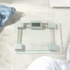 Salter 9081 SVFEU12 Báscula de baño de cristal, plata/transparente