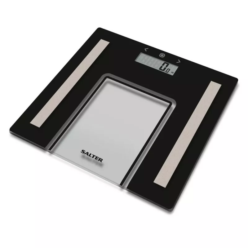 Salter 9128 BFEU12 Báscula analizadora de cristal, negra