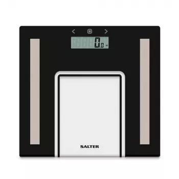 Salter 9128 BFEU12 Báscula analizadora de cristal, negra