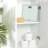Salter 9207 WHCFEU12 Báscula de baño electrónica compacta de cristal, blanca