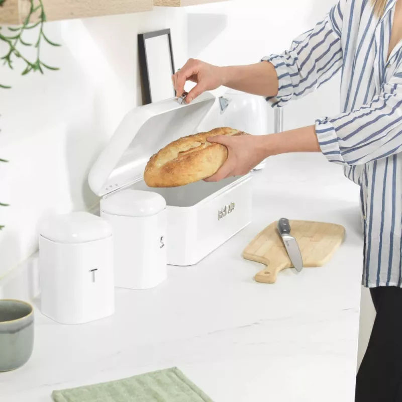 Salter Boston set de 4 accesorios de baño para el lavabo, blanco hielo