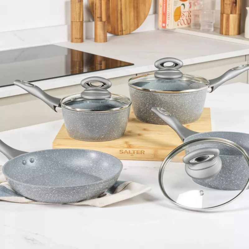 Salter BW04151G1EU7 Timeless Collection Set de 5 sartenes de acero inoxidable