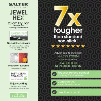 Salter BW11619SA3 Sartén Jewel Hex 20 cm