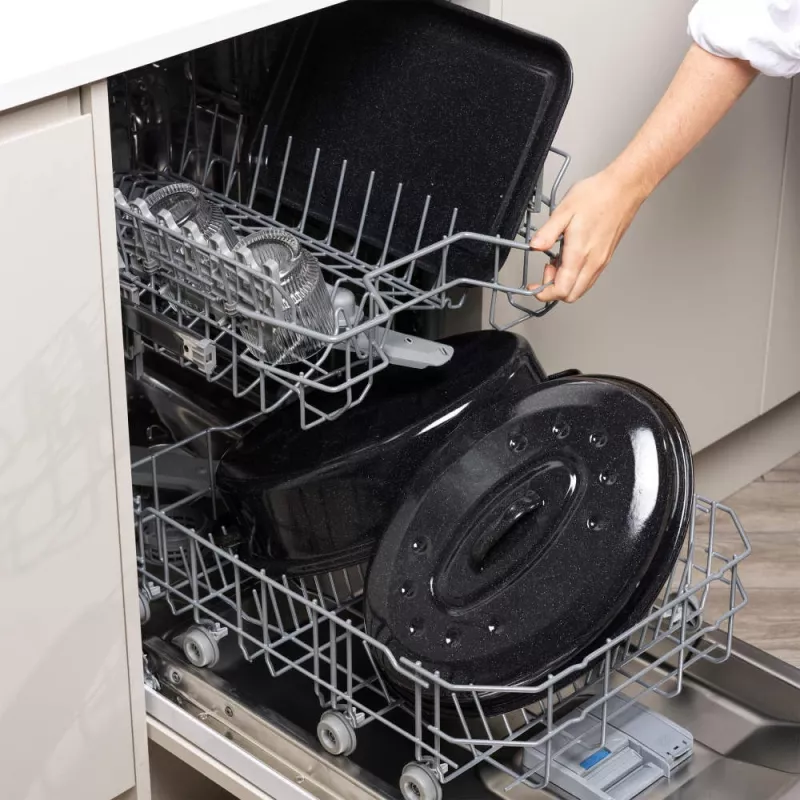 Salter BW12813EU7 Bandeja de horno de 40 cm - Megastone antiadherente de acero al carbono, gris antracita