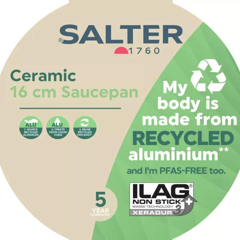 Salter BW12877AS cazo de cerámica, 16 cm