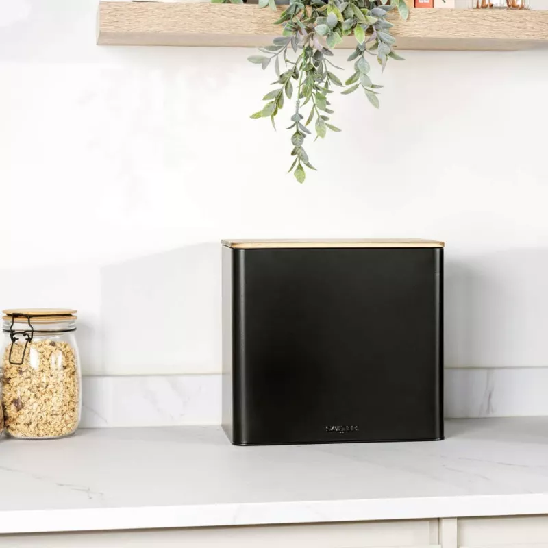 Salter BW128991 Toronto panera, negro/madera