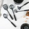 Salter BW13601DU Excellence set de 5 utensilios de cocina con soporte giratorio, negro y plata