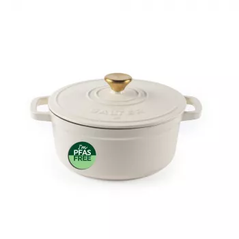 Salter BW13771C Chester cacerola de hierro fundido 3.4L 24 cm, crema
