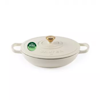 Salter BW13772C Chester olla baja de hierro fundido 2.8L 30 cm, crema